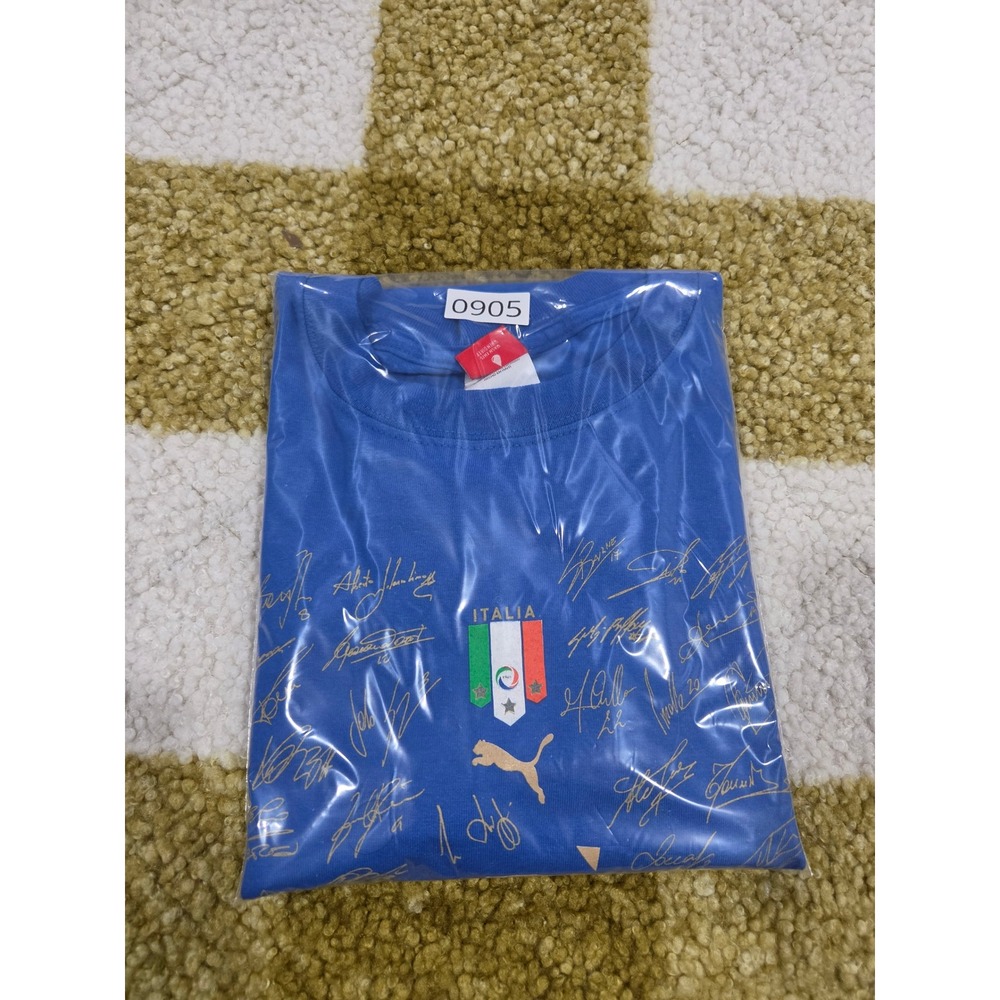 Puma Italia Campioni del Mondo 4 Blue Soccer T-Shirt Mens Large Italy World Cup - Picture 7 of 7